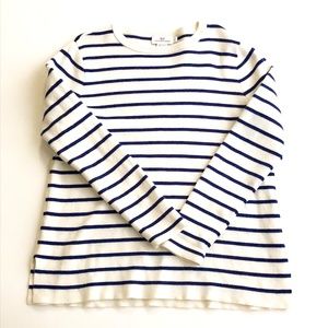 Vineyard Vines Wool Blend Stripe Sweater Navy Whte